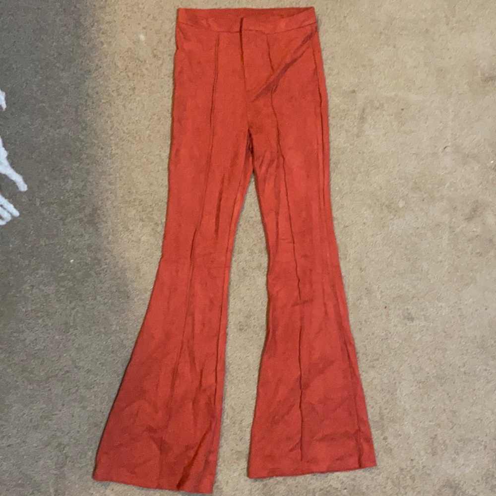 Orange 70s Flare Pants